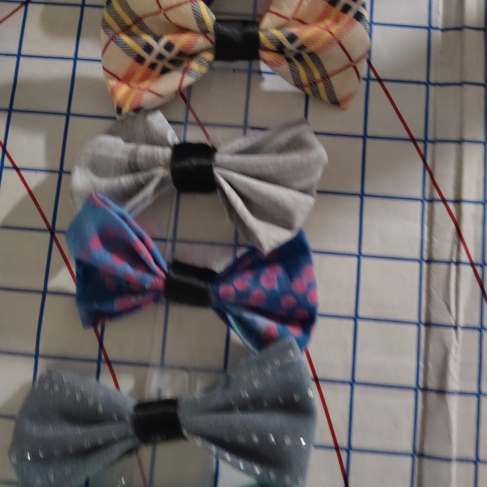 Yellow and Gray Hair Accessories Classic Bows
